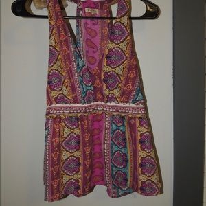 Bright print babydoll top